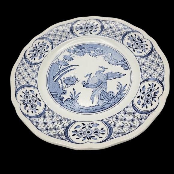 Old Chelsea Furnivals Plate Blue Birds Flowers Retired England - Picture 2 of 7